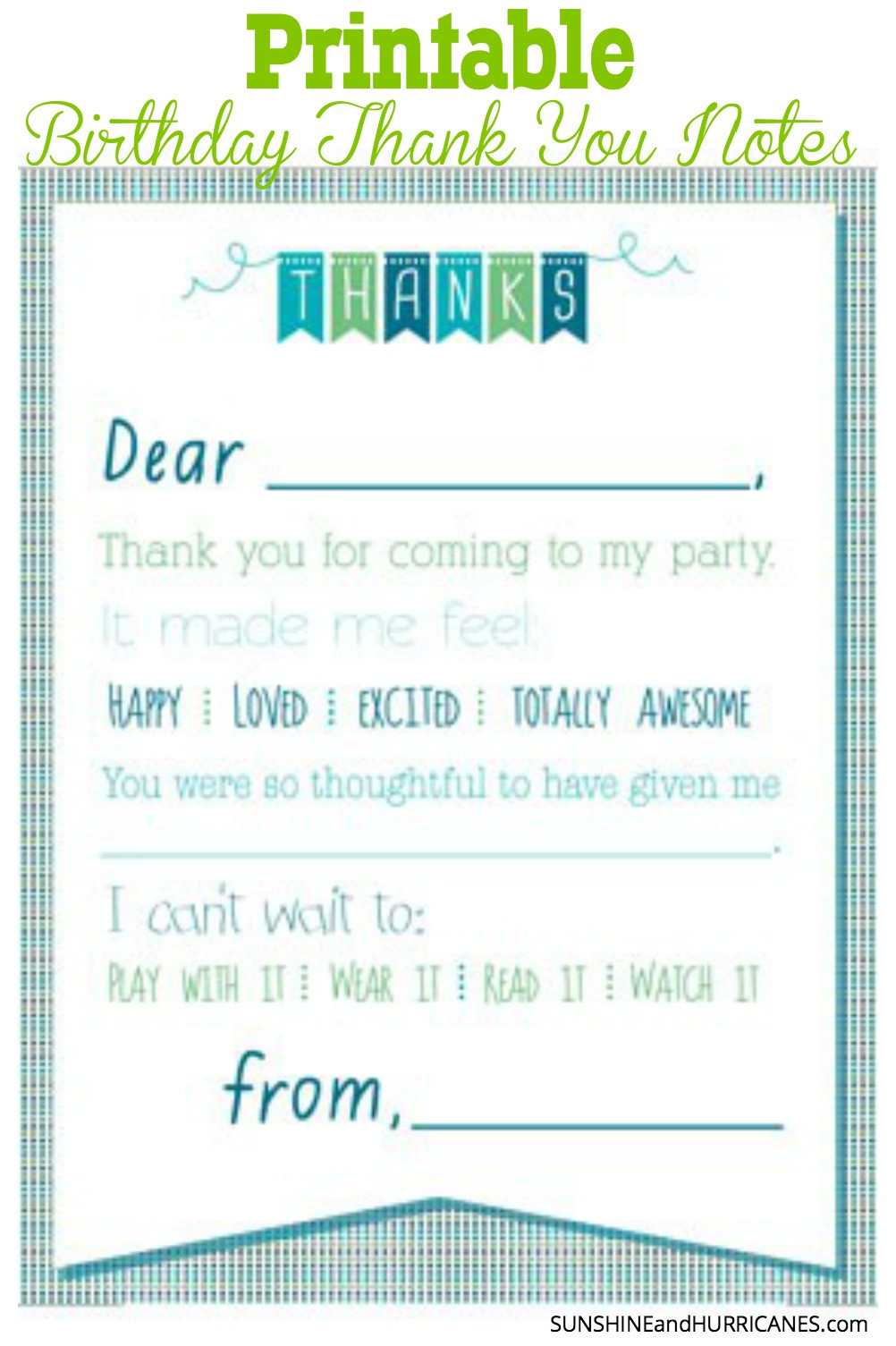 Best ideas about Thank You Note For Birthday Party
. Save or Pin Printable Birthday Thank You Notes Now.