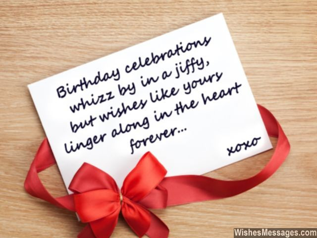 Best ideas about Thanks Quotes For Birthday Wishes
. Save or Pin Thank You Messages for Birthday Wishes Quotes and Notes Now.