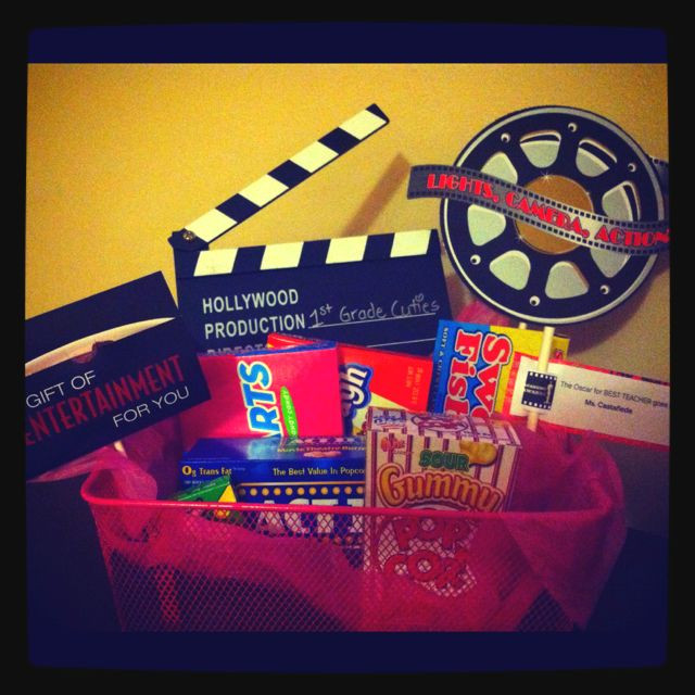 Best ideas about Theatre Gift Ideas
. Save or Pin Teacher Appreciation Themed Basket "and the award for Now.