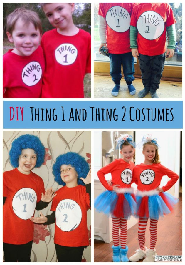 Best ideas about Thing 1 Costume DIY
. Save or Pin Thing 1 and Thing 2 Shirts an easy Dr Seuss costume Now.