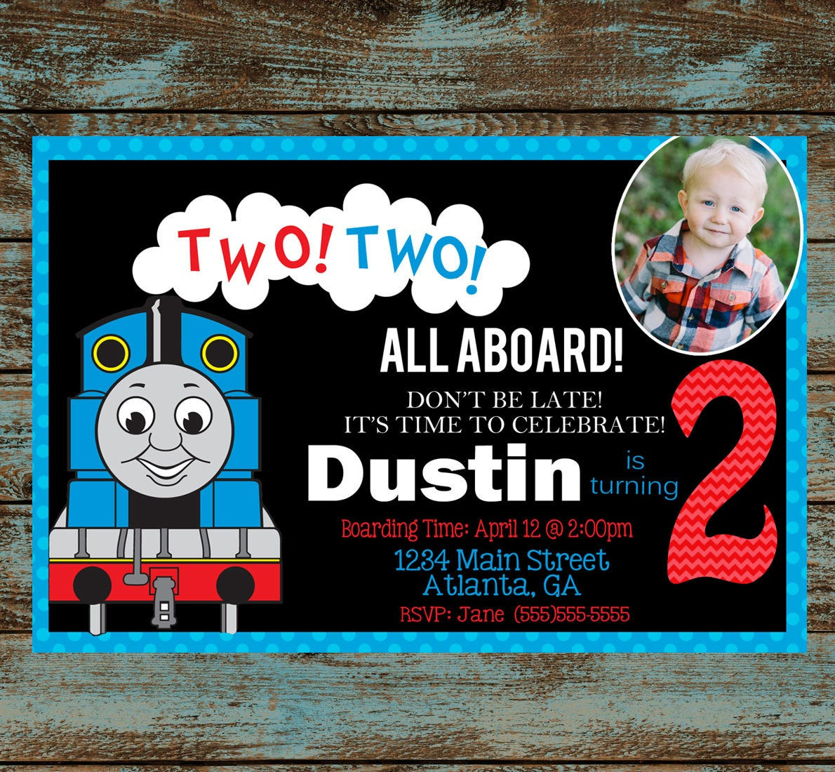 Best ideas about Thomas Birthday Invitations
. Save or Pin Thomas The Train Birthday Party Invitation by Now.