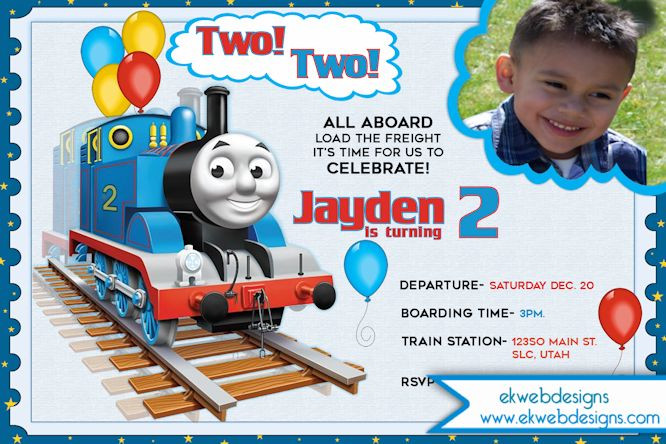 Best ideas about Thomas Birthday Invitations
. Save or Pin Thomas The Train Choo choo Birthday Invitation Two Two Now.