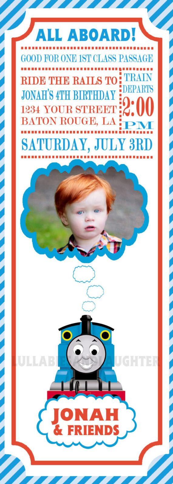 Best ideas about Thomas Birthday Invitations
. Save or Pin Thomas Train Ticket Invitation Thomas by Now.
