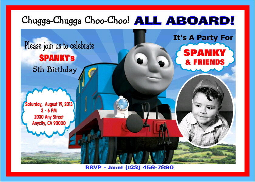 Best ideas about Thomas The Train Birthday Invitations
. Save or Pin THOMAS THE TRAIN CUSTOM PRINTABLE BIRTHDAY PARTY Now.