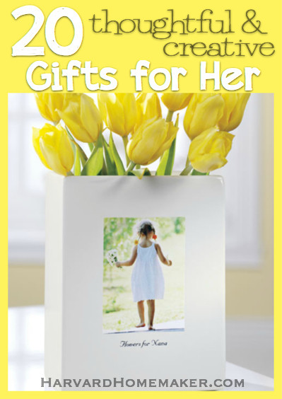 Best ideas about Thoughtful Gift Ideas For Her
. Save or Pin 20 Thoughtful and Creative Gifts for Her Harvard Homemaker Now.