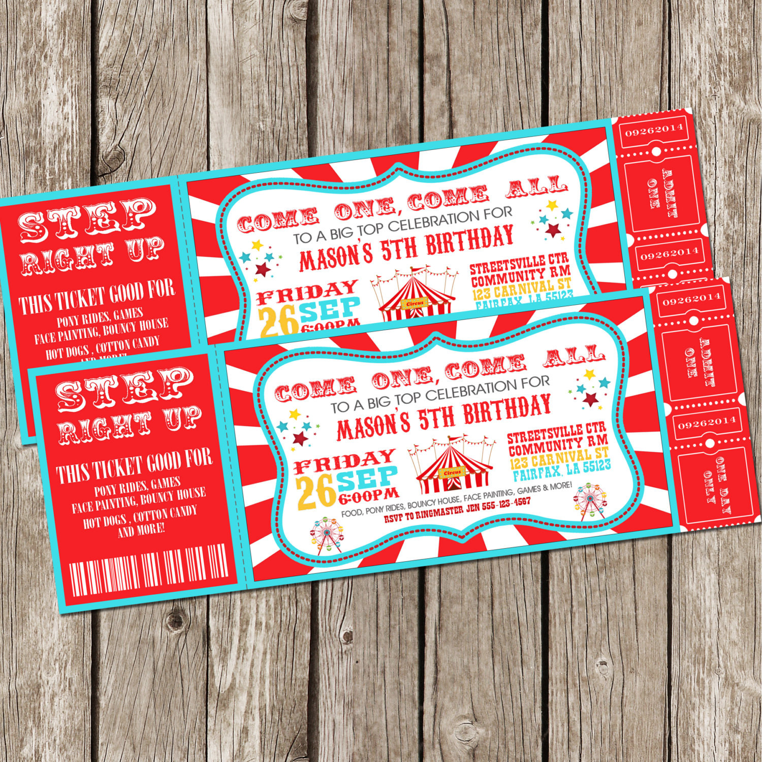 Best ideas about Ticket Birthday Invitations
. Save or Pin Vintage Circus Carnival Invitation Ticket Invitation Now.