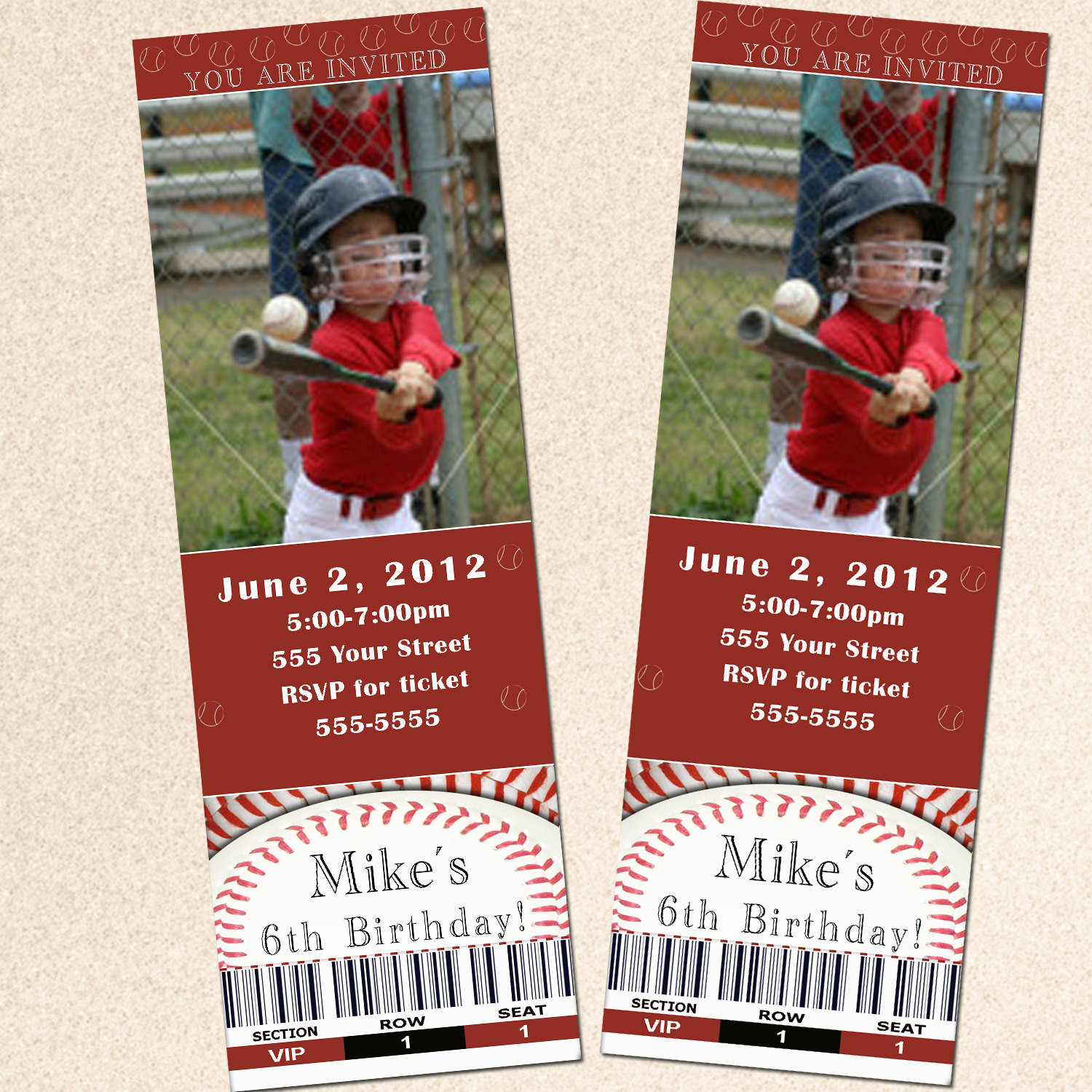 Best ideas about Ticket Birthday Invitations
. Save or Pin Ticket Birthday Invitation Boy Baseball Red Card Baby Now.