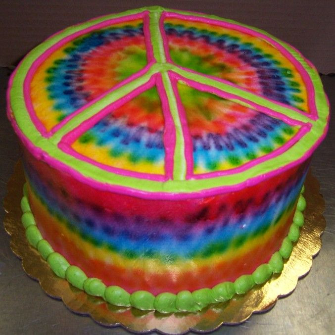 Best ideas about Tie Dye Birthday Cake
. Save or Pin 25 best ideas about Peace sign cakes on Pinterest Now.