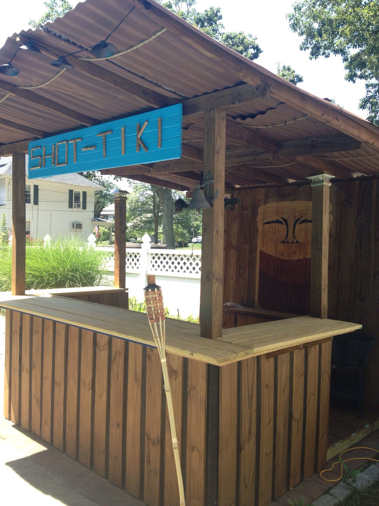Best ideas about Tiki Bar DIY
. Save or Pin DIY Tiki Bar my hubby built Now.