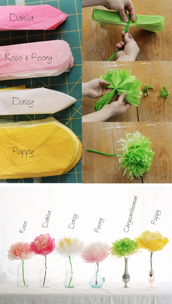 Best ideas about Tissue Paper Flowers DIY
. Save or Pin diy Wedding Crafts Tissue Paper Flower Tutorial • DIY Now.