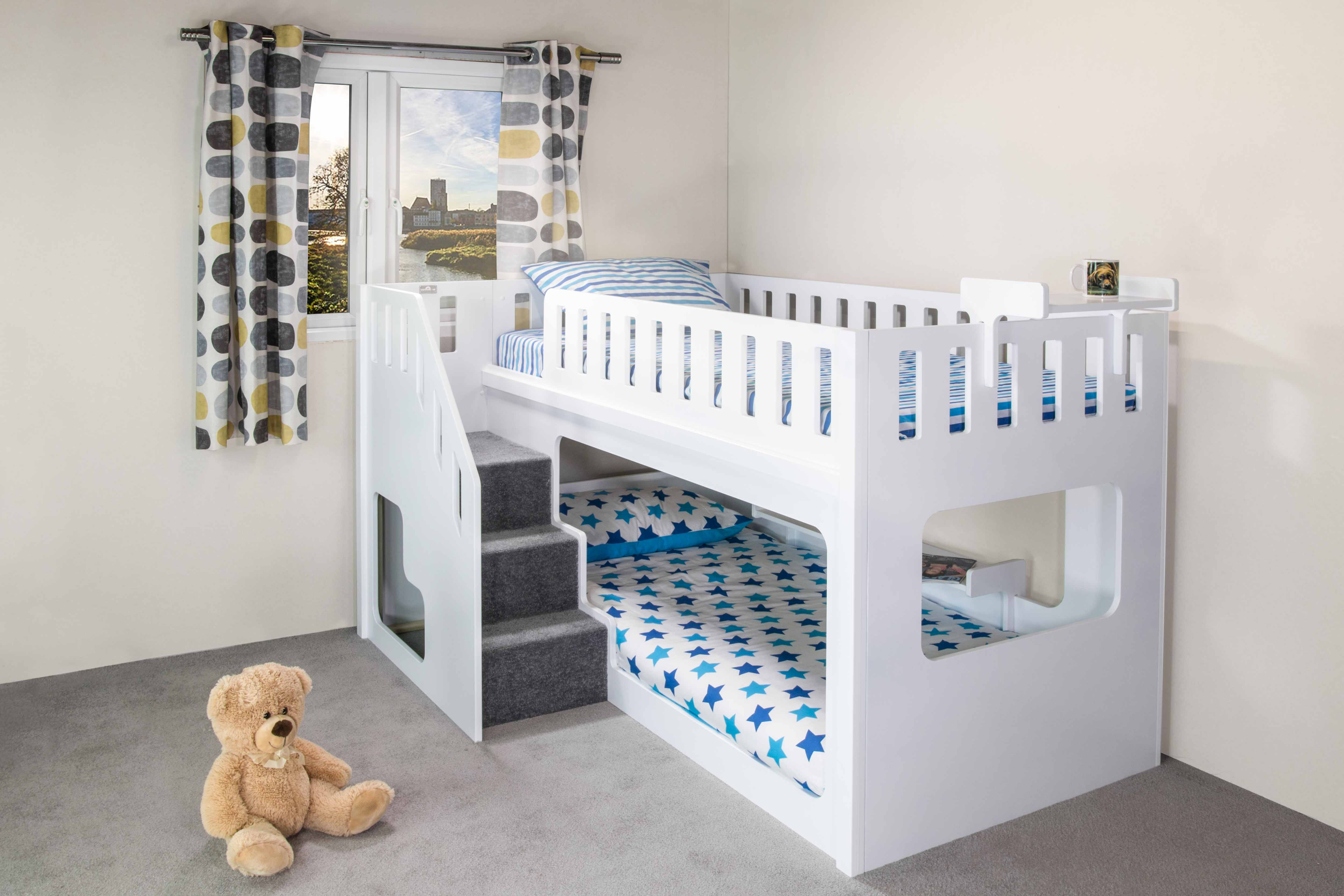 Best ideas about Toddler Loft Bed With Stairs
. Save or Pin Deluxe Funtime Bunk Bed Shorty Bunk Beds Kids Beds Now.