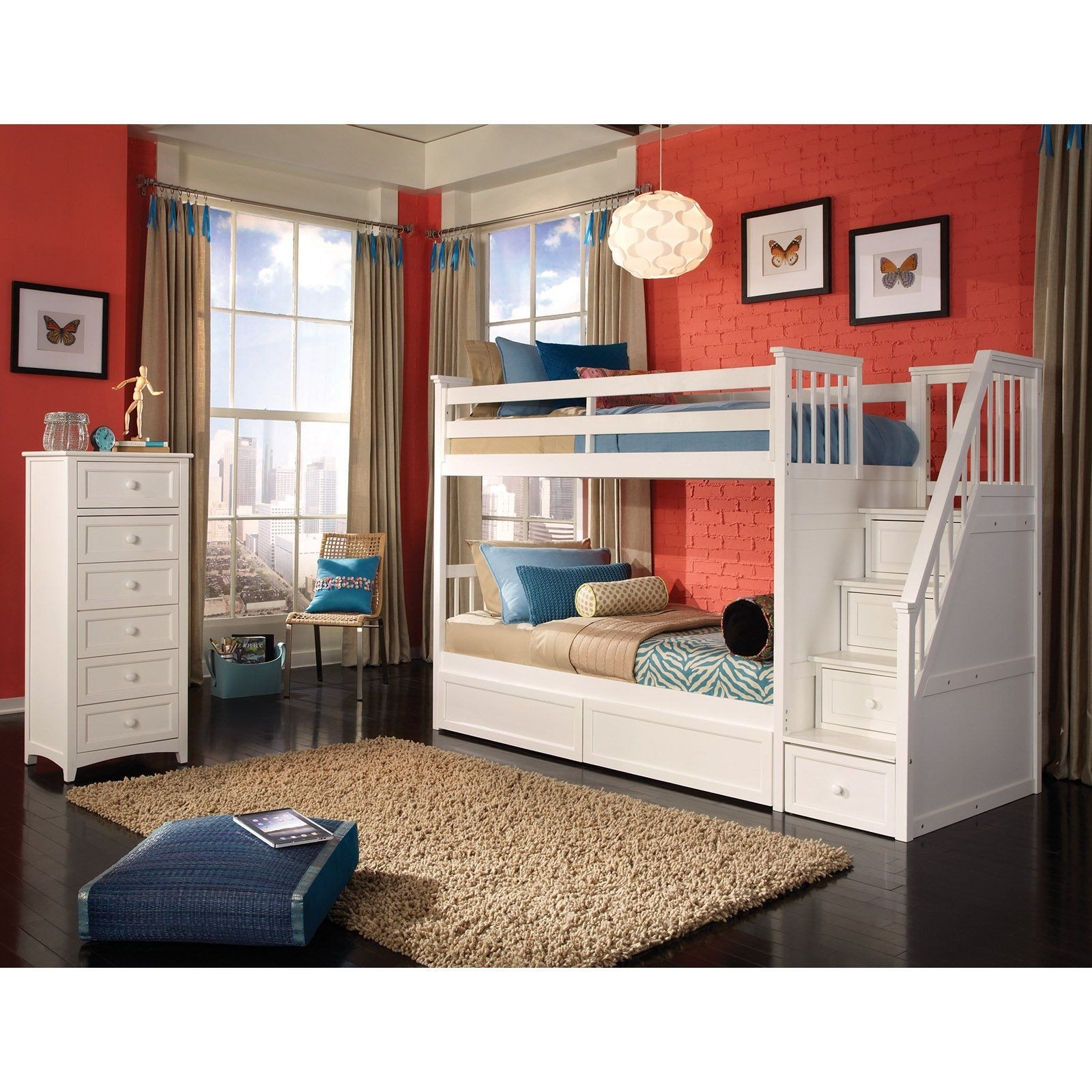 Best ideas about Toddler Loft Bed With Stairs
. Save or Pin NE Kids School House Twin over Twin Stairway Bunk Bed Now.