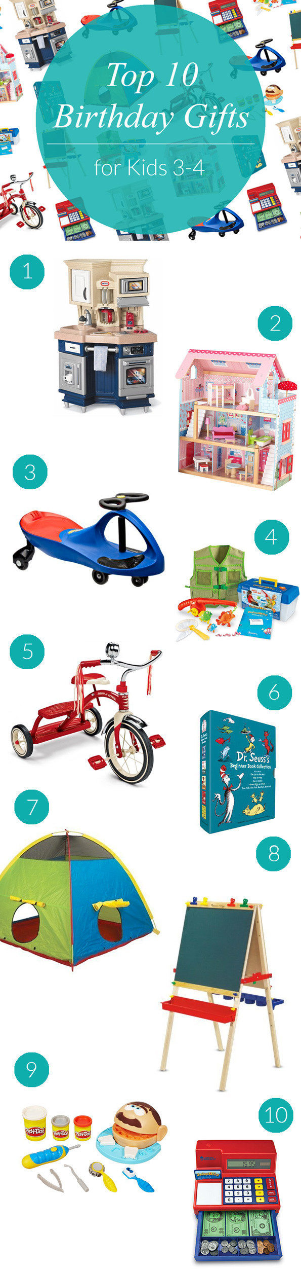 Best ideas about Top 10 Birthday Gifts
. Save or Pin Top 10 Birthday Gifts for Kids Ages 3 4 Evite Now.