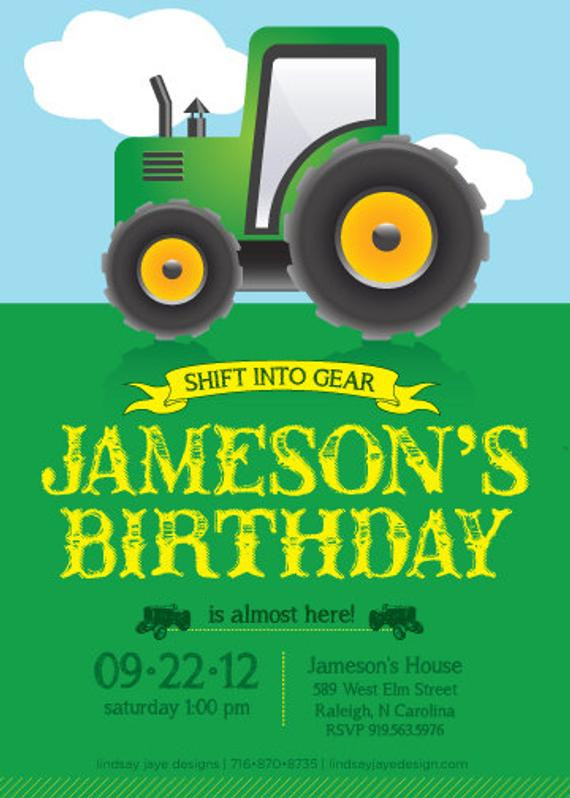 Best ideas about Tractor Birthday Invitations
. Save or Pin Items similar to Tractor Invitation Boy Birthday Now.