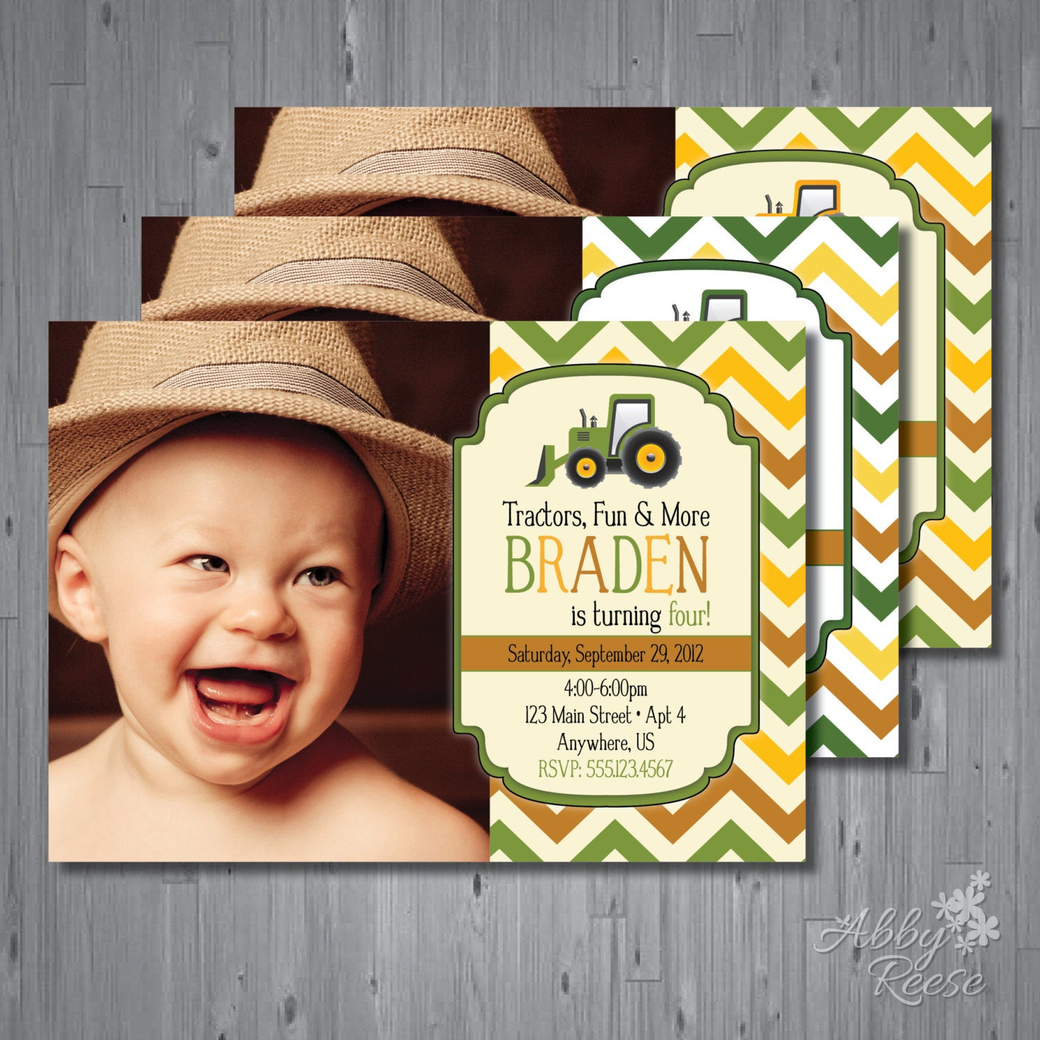 Best ideas about Tractor Birthday Invitations
. Save or Pin tractor Birthday Invitation first birthday by AbbyReeseDesign Now.