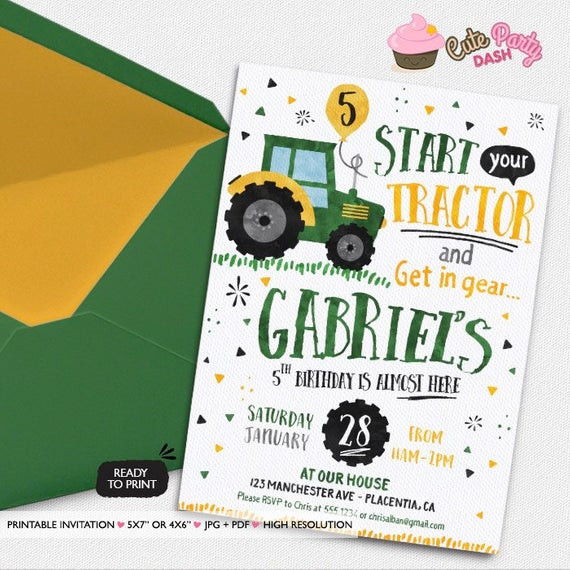 Best ideas about Tractor Birthday Invitations
. Save or Pin Tractor Birthday Party invitations Farmer Birthday Party Now.