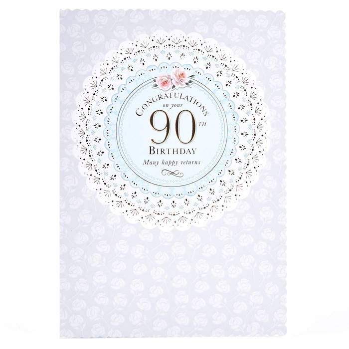 Best ideas about Traditional 90th Birthday Gifts
. Save or Pin 90th Birthday Card Traditional Roses Now.