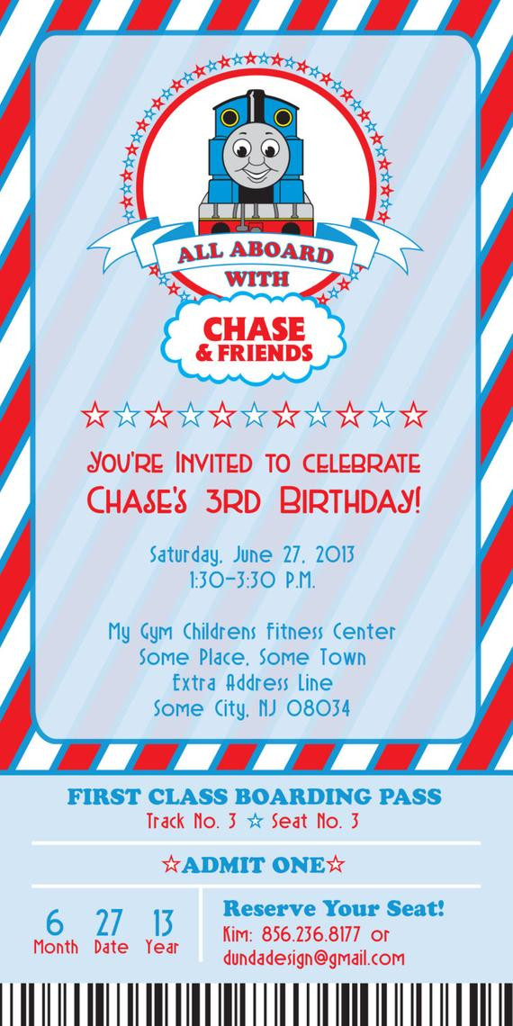Best ideas about Train Birthday Invitations
. Save or Pin Thomas the Train Birthday Invitation by DundaDesign on Etsy Now.