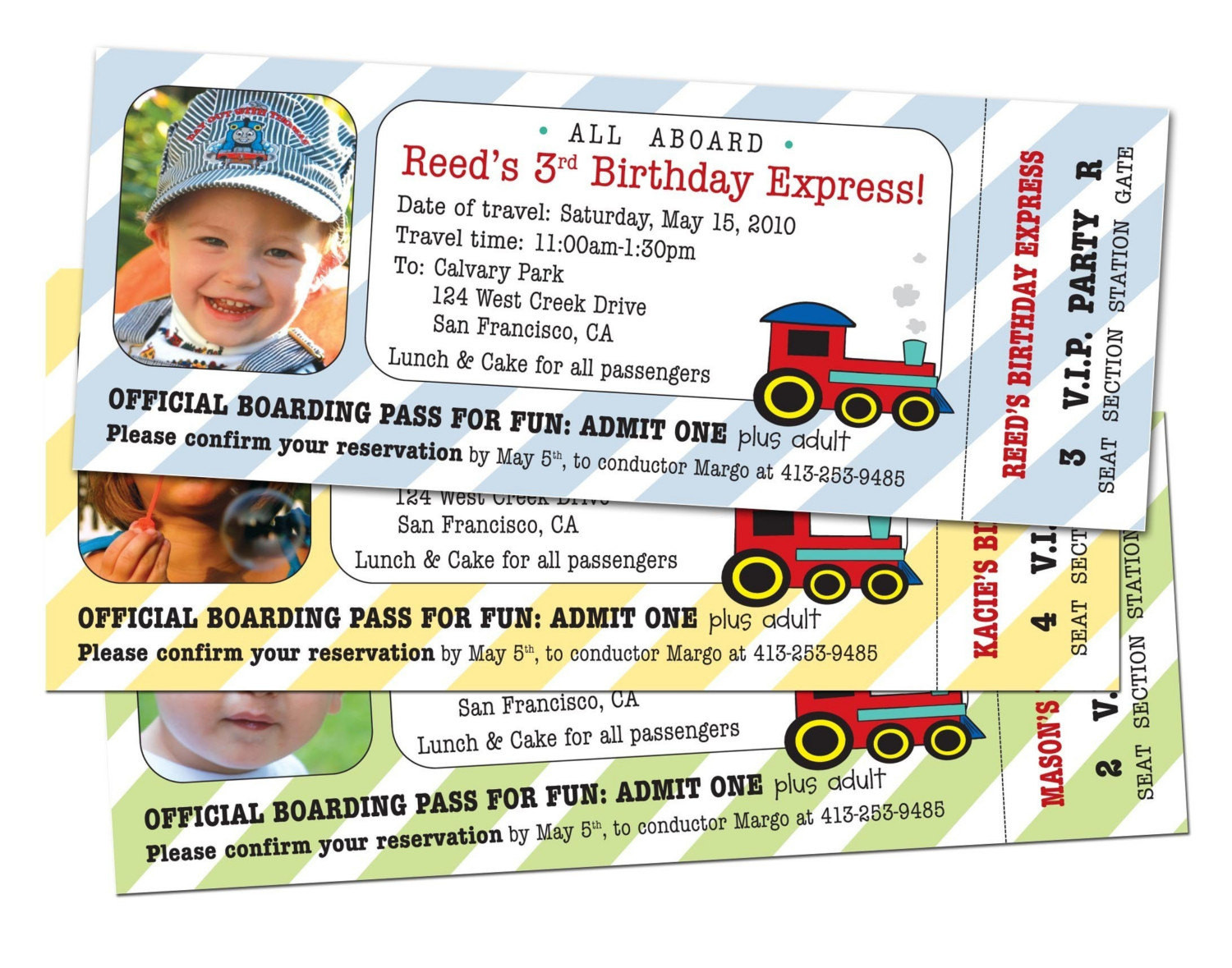 Best ideas about Train Birthday Invitations
. Save or Pin 15 Train TICKET Party Invitations Customized and PRINTED FOR Now.