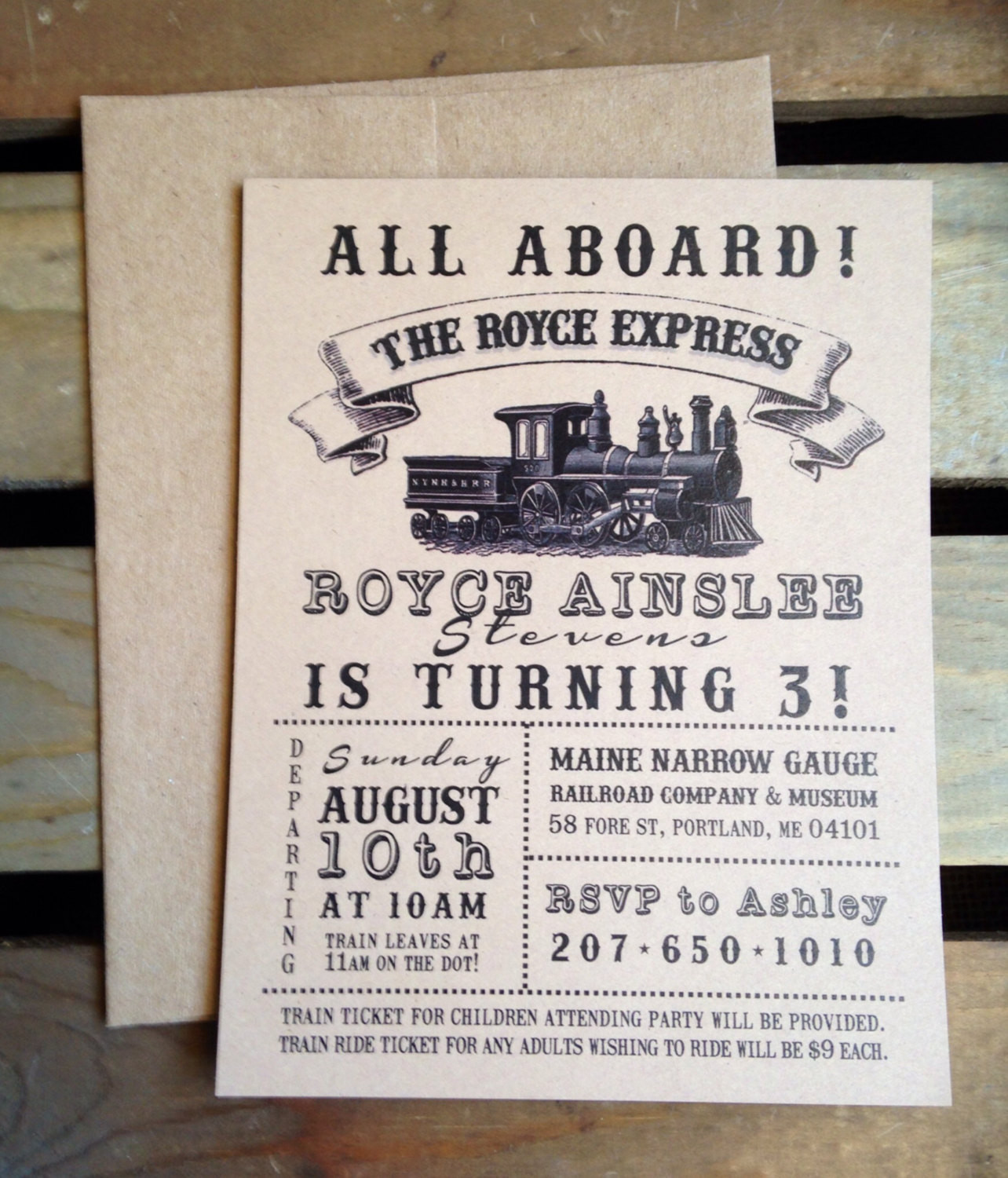 Best ideas about Train Birthday Invitations
. Save or Pin Birthday Invitation VINTAGE Train Party Custom by kandvcrafts Now.