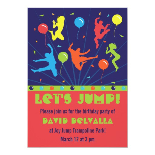 Best ideas about Trampoline Birthday Invitations
. Save or Pin Trampoline Birthday Party Invitations Boys & Girls Now.