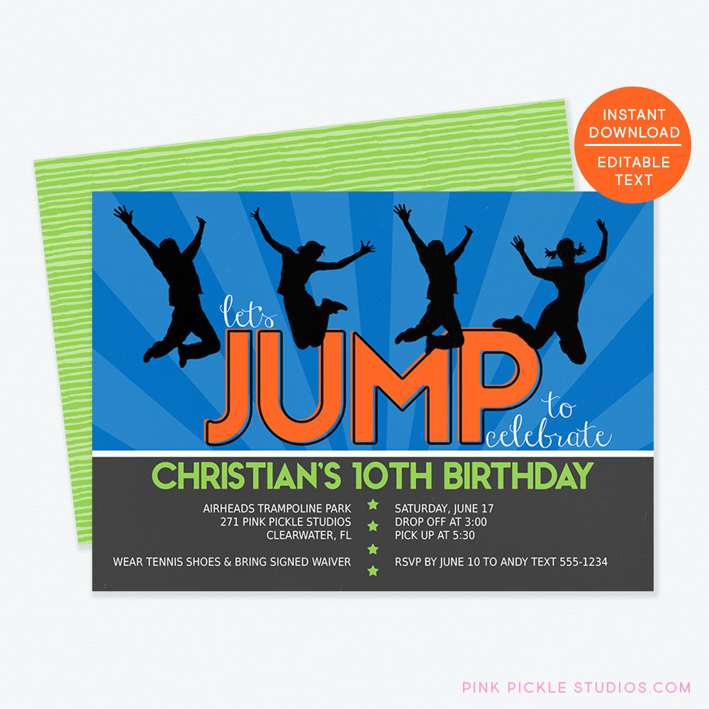 Best ideas about Trampoline Birthday Invitations
. Save or Pin Trampoline Invitation Trampoline Party Invitation Trampoline Now.