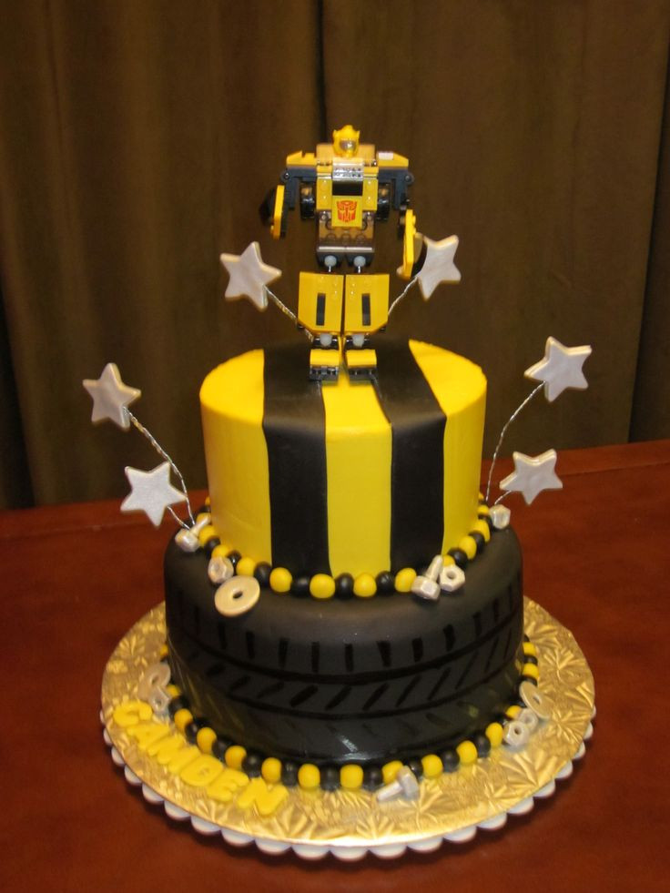 Best ideas about Transformers Birthday Cake
. Save or Pin Bumblebee Transformer My son t 4th birthday cake 8" and Now.
