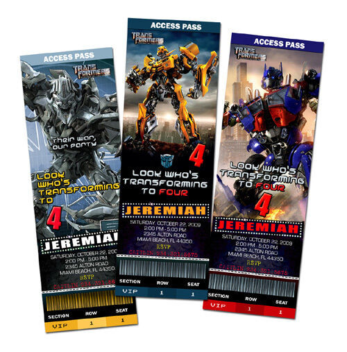 Best ideas about Transformers Birthday Invitations
. Save or Pin TRANSFORMERS BIRTHDAY PARTY INVITATION TICKET CARDS 1ST Now.