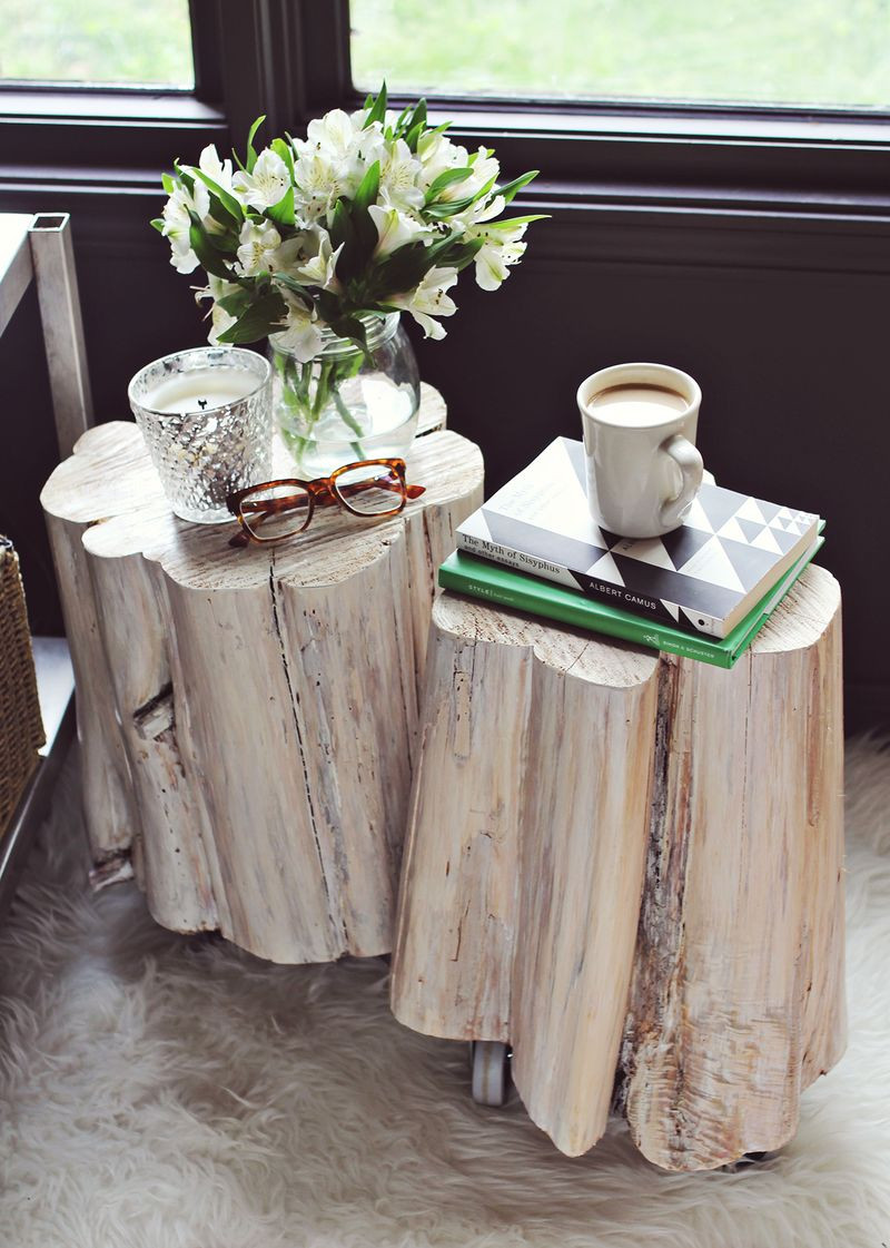 Best ideas about Tree Stump Side Table DIY
. Save or Pin DIY Tree Stump Side Tables – A Beautiful Mess Now.