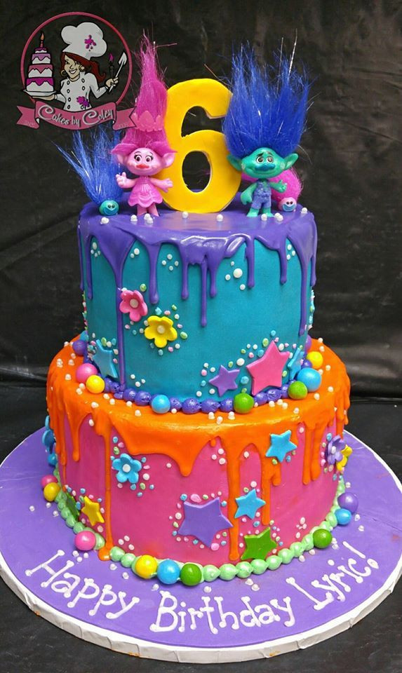 Best ideas about Trolls Birthday Cake Ideas
. Save or Pin TROLLS BIRTHDAY CAKE No stars no orange drip flowers on Now.