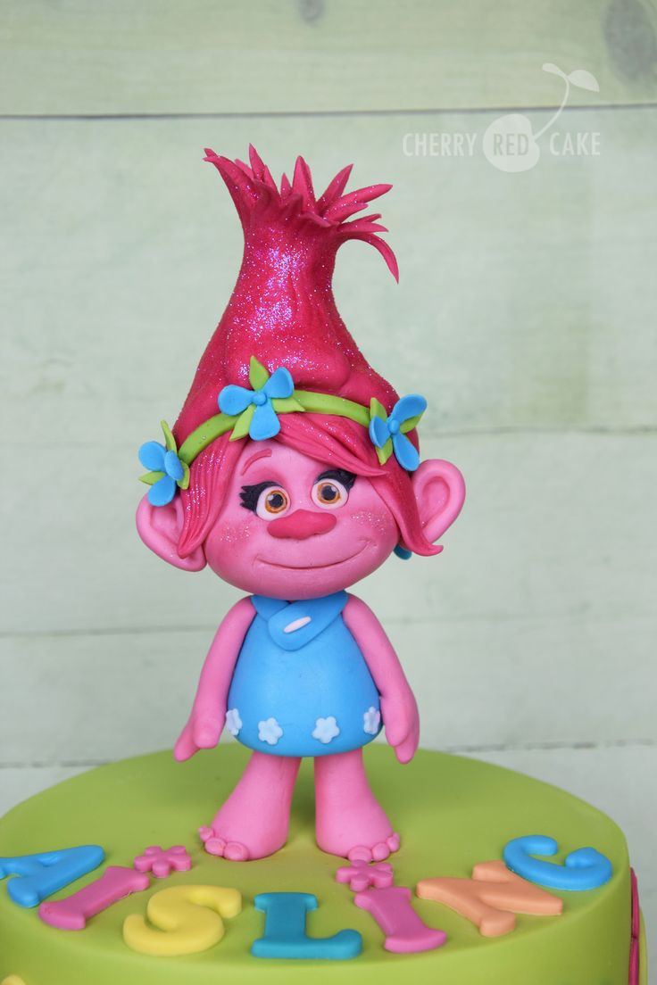 Best ideas about Trolls Birthday Cake Topper
. Save or Pin Poppy cake topper Trolls Cherry Red Cake Now.