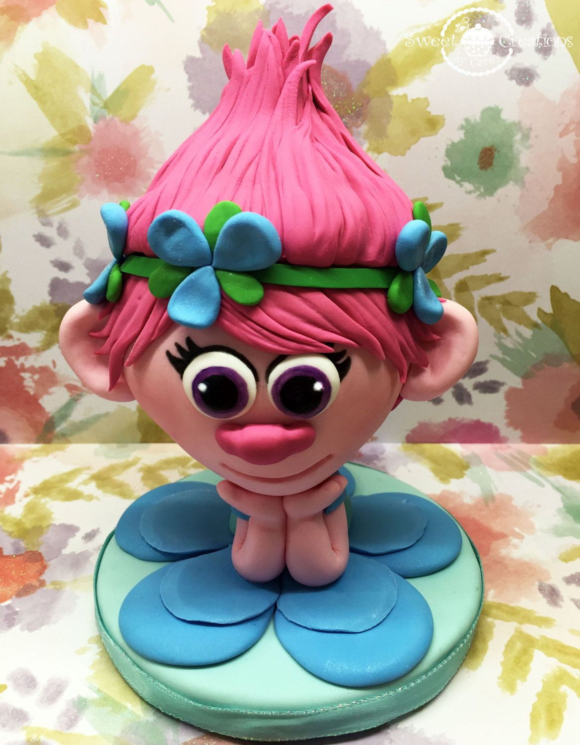 Best ideas about Trolls Birthday Cake Topper
. Save or Pin Fondant Poppy the movie Trolls Cake Topper Now.