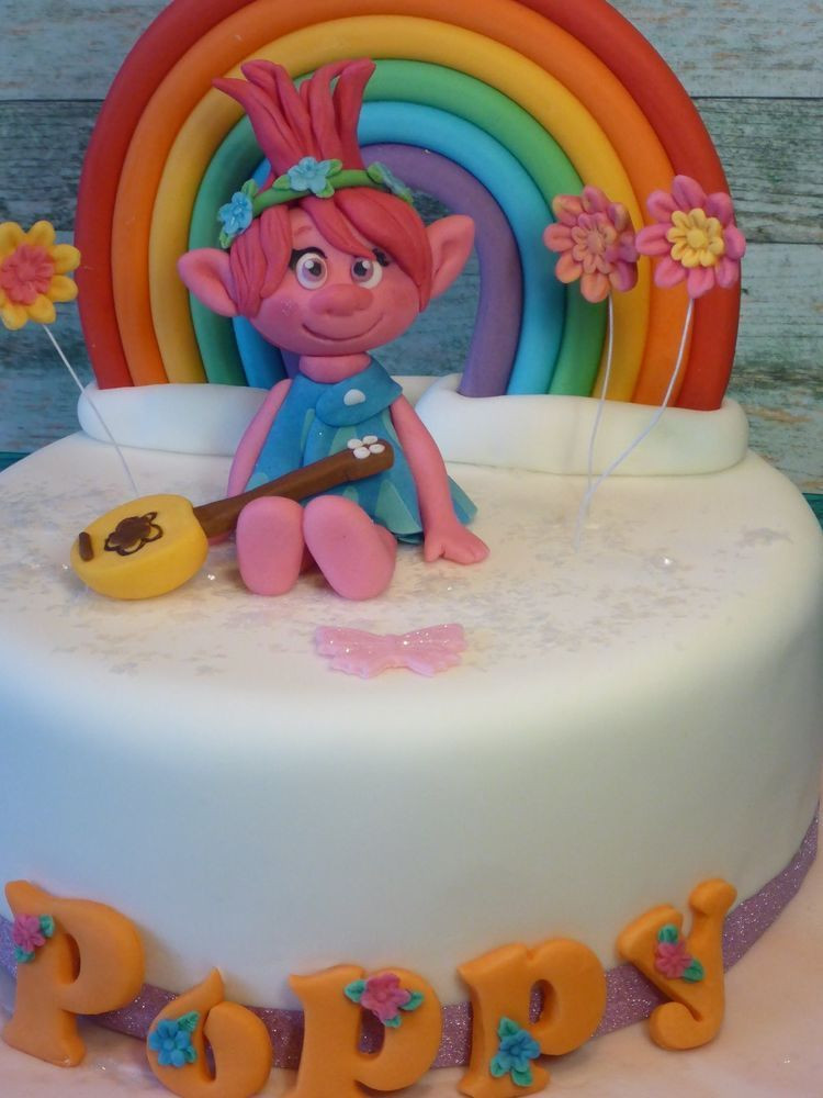 Best ideas about Trolls Birthday Cake Topper
. Save or Pin Princess Poppy Troll Rainbow Handmade Personalised Now.