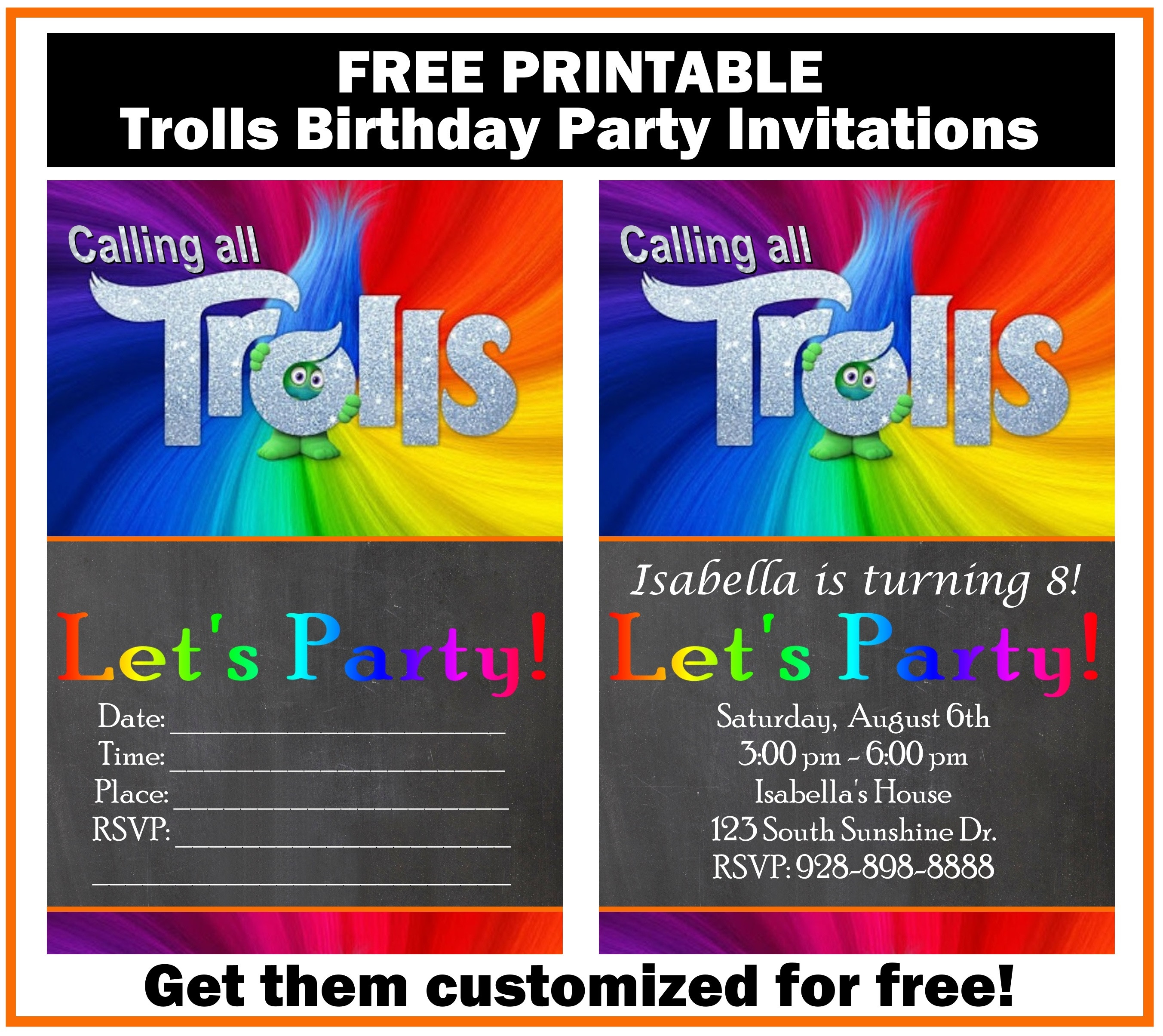 Best ideas about Trolls Birthday Invitations Printable
. Save or Pin Free Trolls Birthday Party Invitation Printables Now.