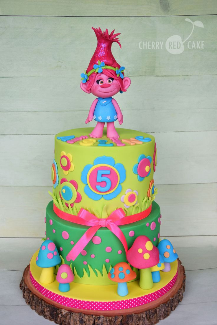 Best ideas about Trolls Movie Birthday Cake. Save or Pin Trolls cake Poppy Cherry Red Cake Pinterest Now.