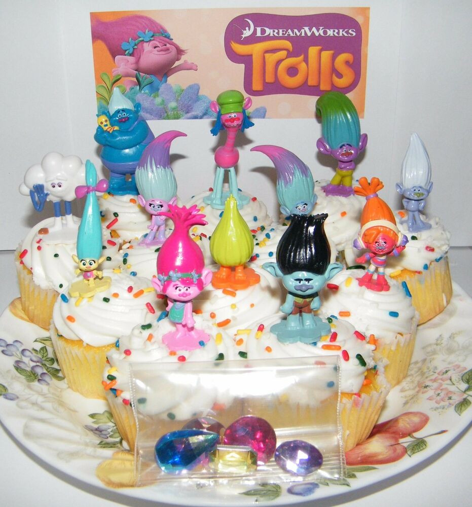 Best ideas about Trolls Movie Birthday Cake. Save or Pin Dreamworks Trolls Movie Cake Toppers Set of 17 Fun Figures Now.
