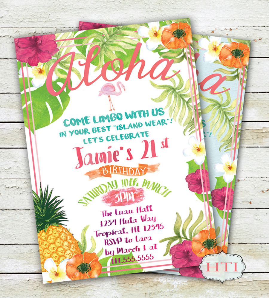 Best ideas about Tropical Birthday Invitations
. Save or Pin Luau Birthday Invitation Luau Invitation Hawaii Now.