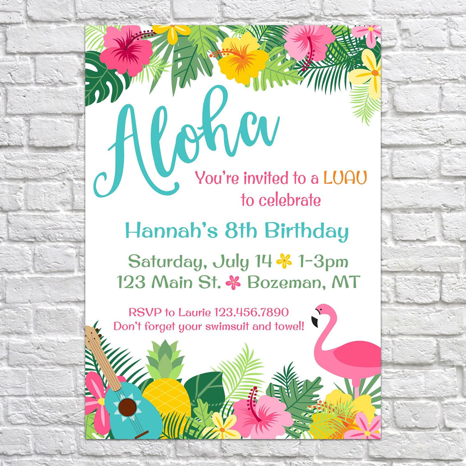 Best ideas about Tropical Birthday Invitations
. Save or Pin Luau Birthday Invites Aloha Pineapple Invitations Summer Now.