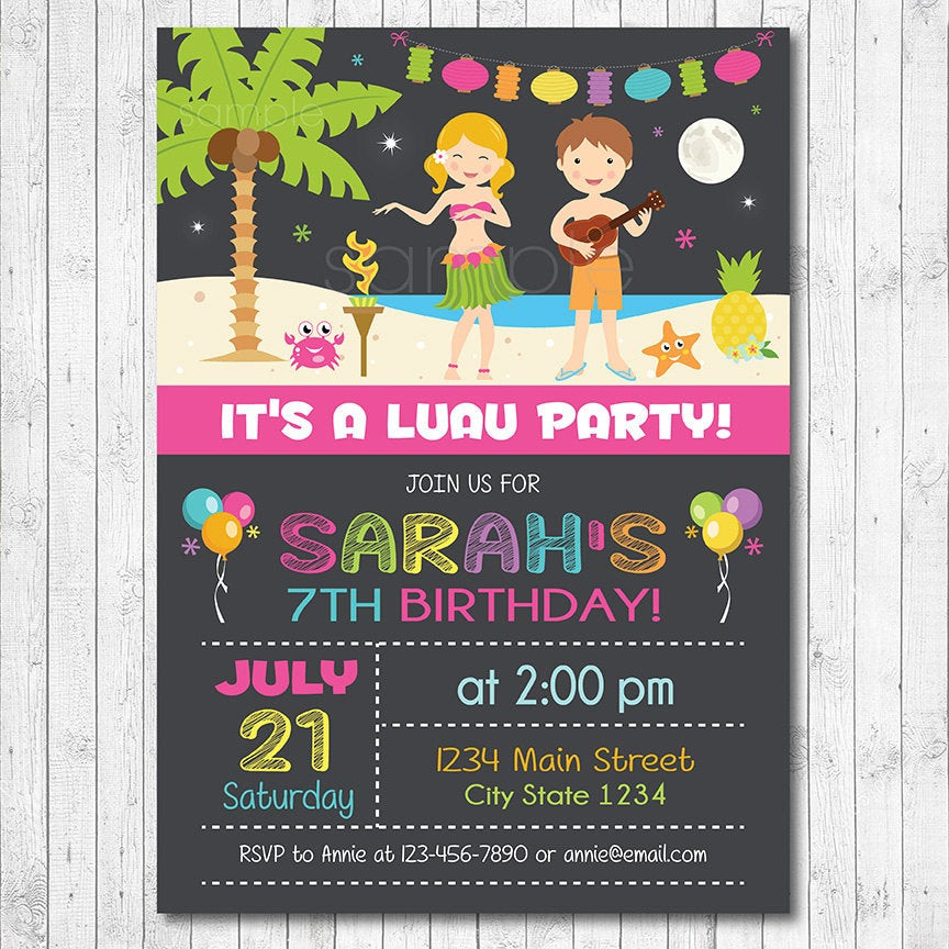 Best ideas about Tropical Birthday Invitations
. Save or Pin Luau Birthday Invitation Luau Invite Hawaiian Invitation Now.