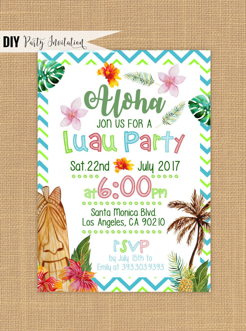 Best ideas about Tropical Birthday Invitations
. Save or Pin Luau invitation Printable Luau Birthday invitations Now.
