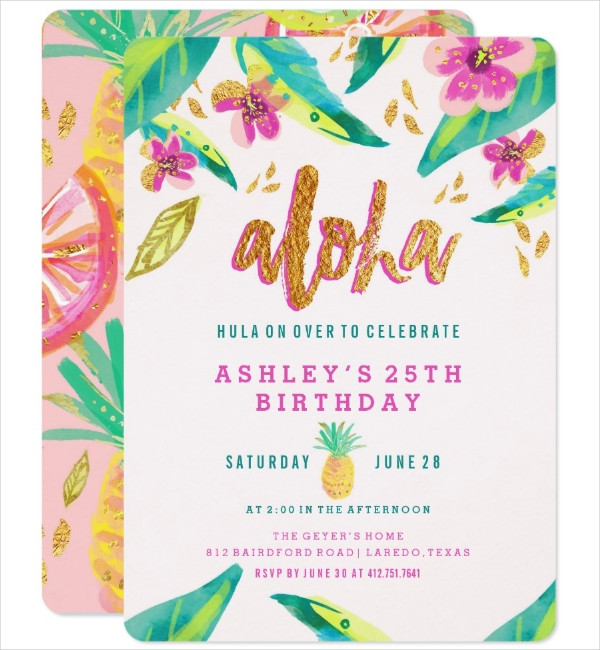 Best ideas about Tropical Birthday Invitations
. Save or Pin 14 Luau Invitation Designs & Templates PSD AI Now.