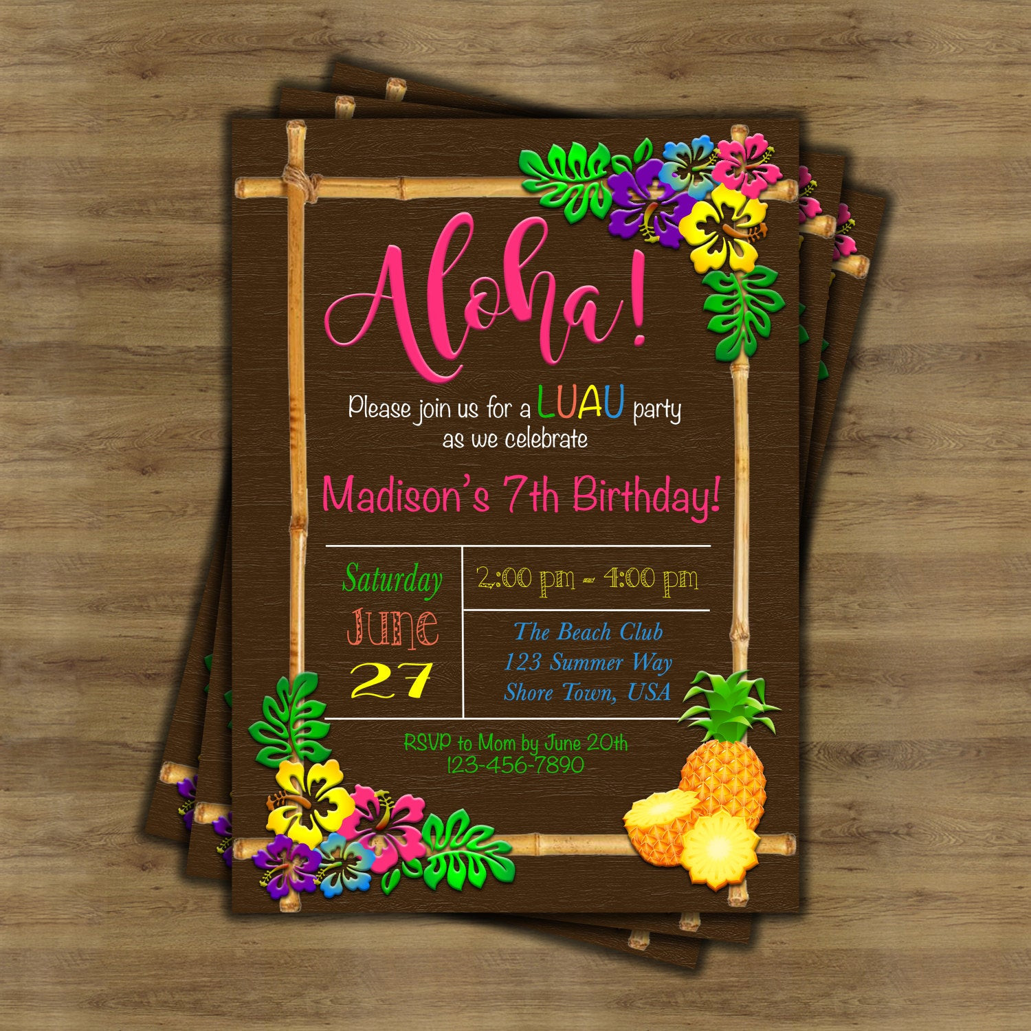 Best ideas about Tropical Birthday Invitations
. Save or Pin Luau Invitation Luau Birthday Invitation Hawaiian Now.