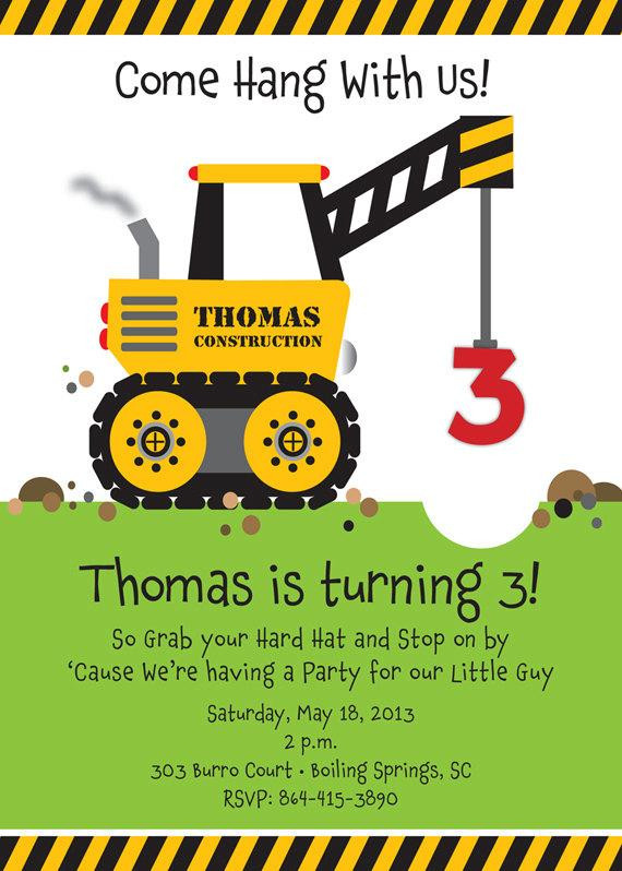 Best ideas about Truck Birthday Invitations
. Save or Pin Crane Construction Truck Birthday Party Invitation by Now.