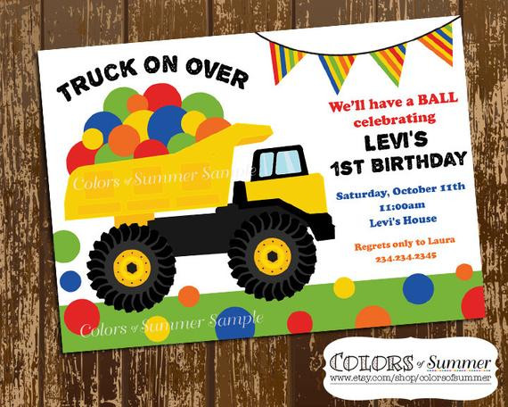 Best ideas about Truck Birthday Invitations
. Save or Pin Truck Birthday Invitation Truck on Over Invitation Bouncy Now.