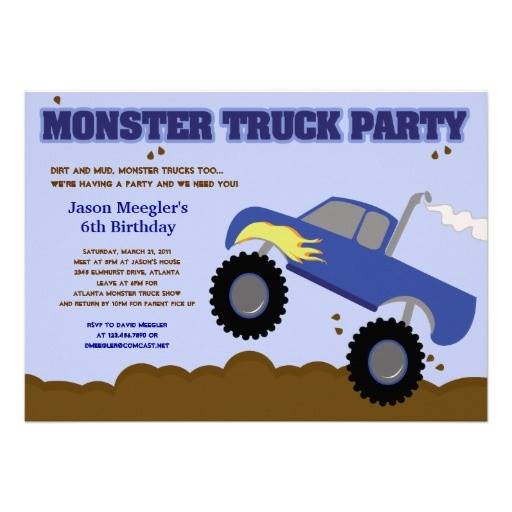 Best ideas about Truck Birthday Invitations
. Save or Pin 1000 images about monster truck party on Pinterest Now.