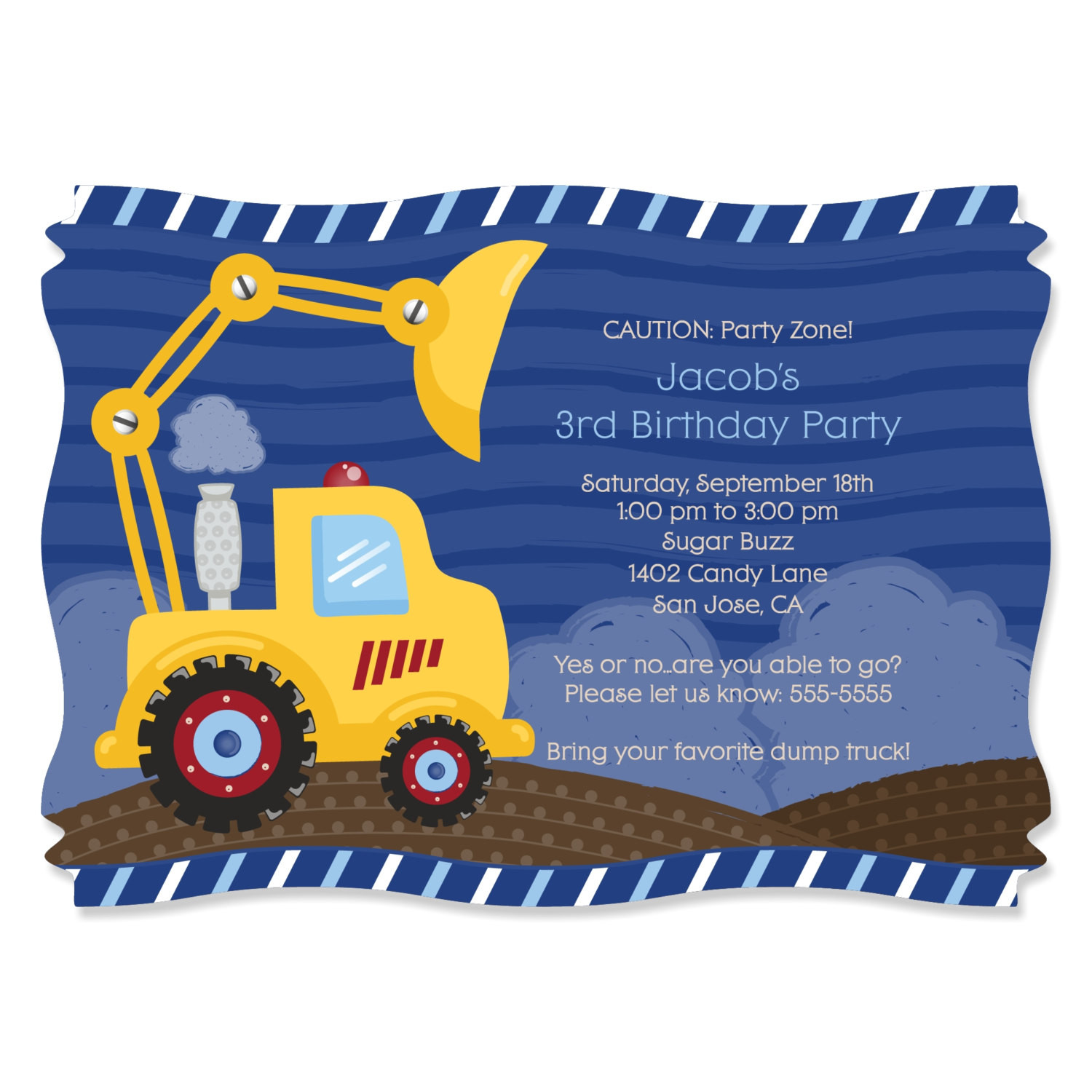 Best ideas about Truck Birthday Invitations
. Save or Pin Construction Truck Birthday Party Invitations Printed Now.