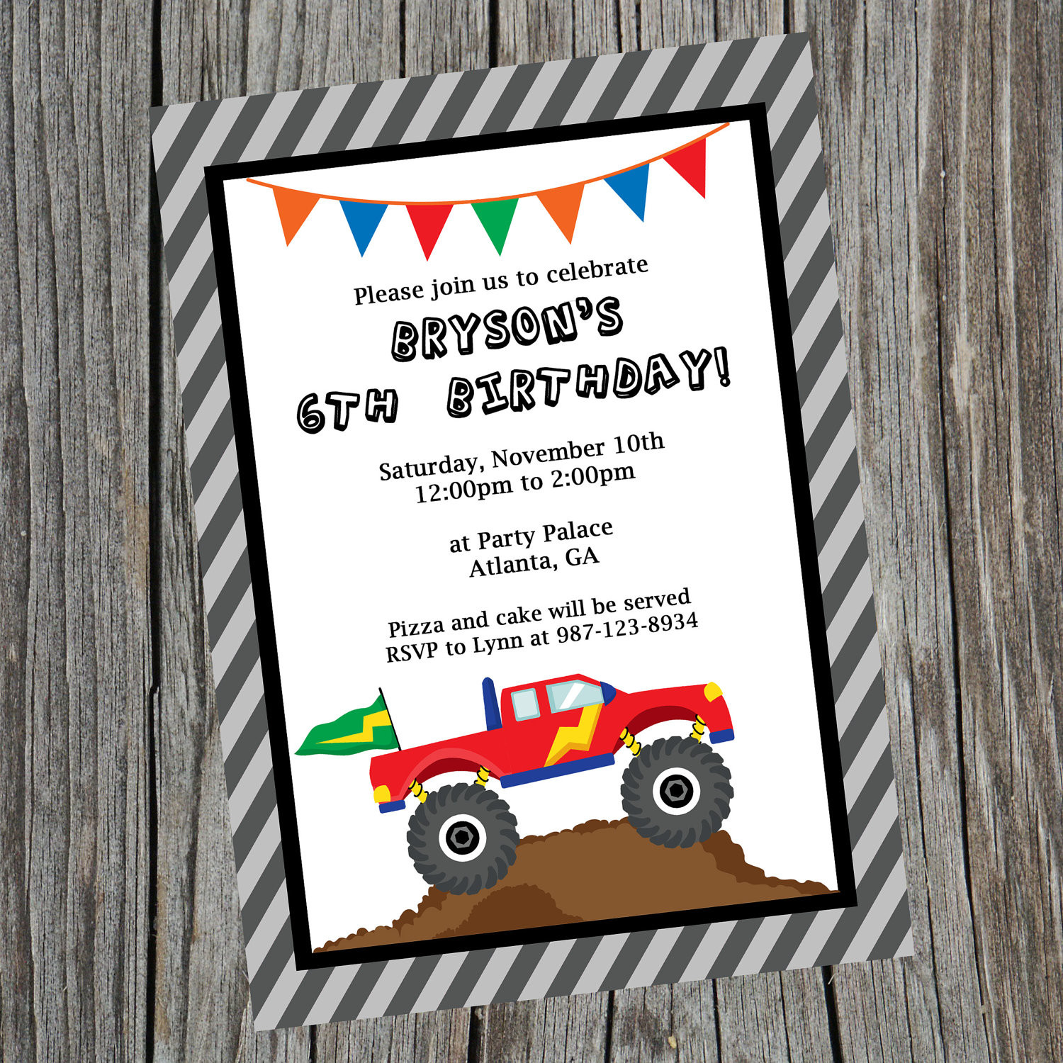 Best ideas about Truck Birthday Invitations
. Save or Pin Custom Printable Monster Truck Birthday Party Invitation Now.