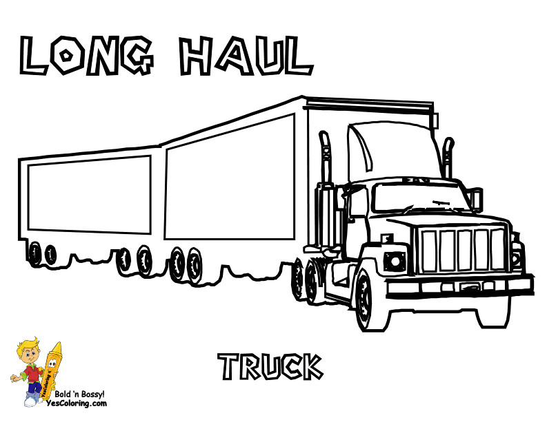 Best ideas about Trucks Coloring Pages For Boys
. Save or Pin Big Rig Truck Coloring Pages Free 18 Wheeler Now.