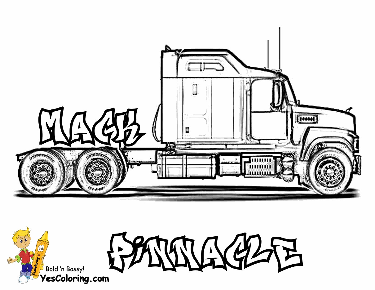 Best ideas about Trucks Coloring Pages For Boys
. Save or Pin 18 Wheeler Truck Coloring Pages Gallery Now.