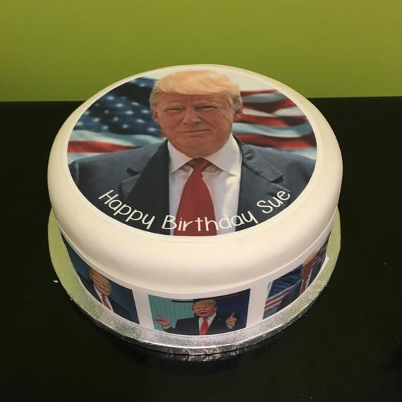 Best ideas about Trump Birthday Cake
. Save or Pin Donald Trump USA President large round edible icing fondant Now.